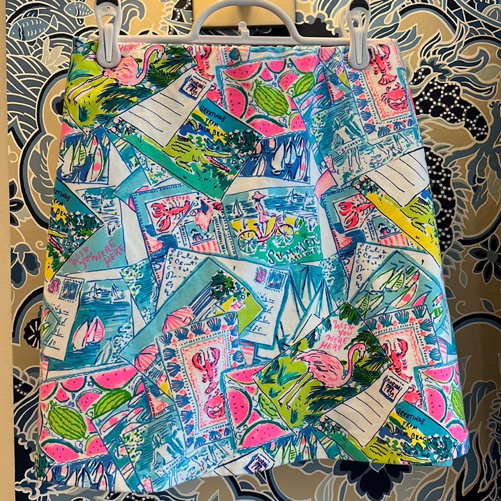 Lilly Pulitzer postcard from Palm Beach skort size XL.